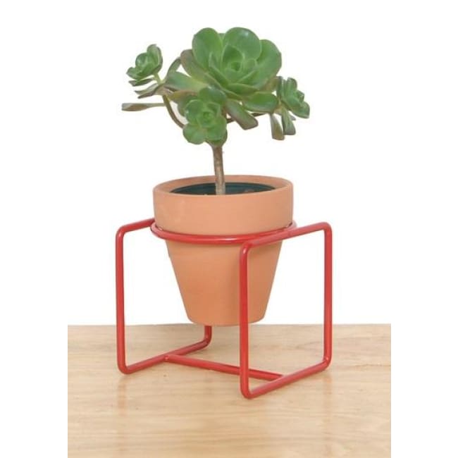 Table Planter Red Short - Planters_Table