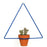Hanging Triangle Blue Planter - Planters_Hanging