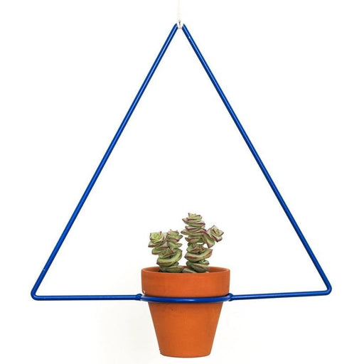 Hanging Triangle Blue Planter - Planters_Hanging