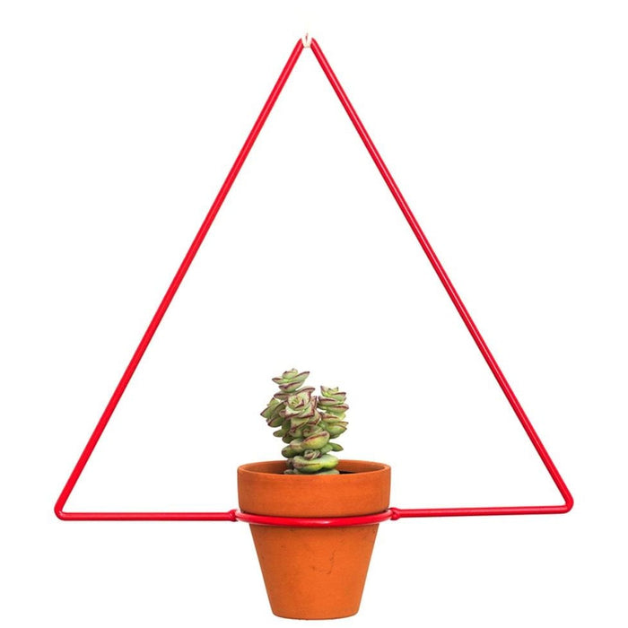 Hanging Triangle Red Planter - Planters_Hanging