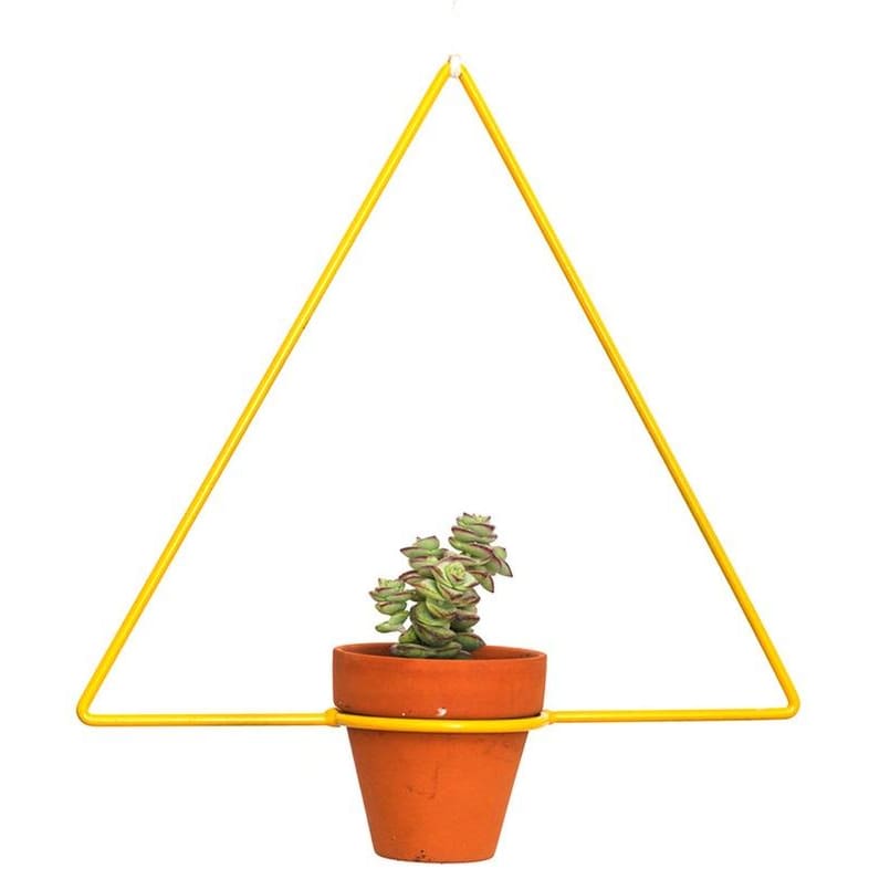 Hanging Triangle Yellow Planter - Planters_Hanging