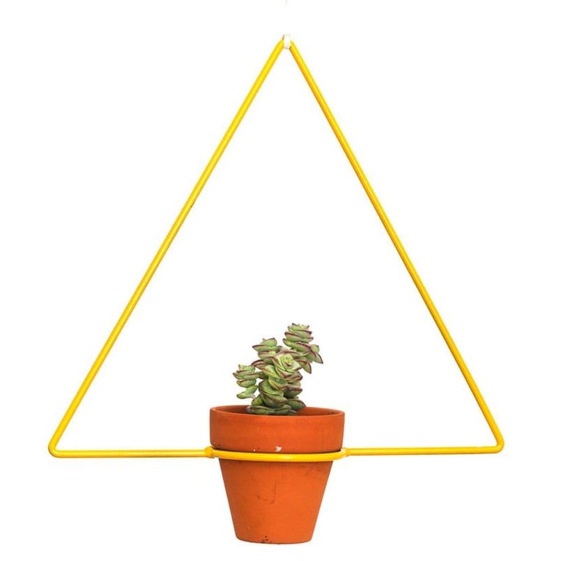 yellow planter indoor Hanging Triangle Yellow Planter