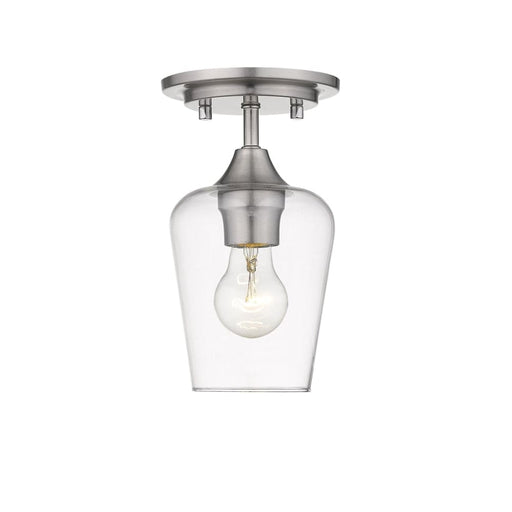 Joliet Brushed Nickel 1 Light Flushmount - Flushmounts