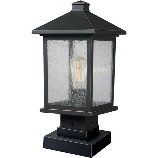 Portland Oil Rubbed Bronze Outdoor Pier Mounted Fixture - Outdoor Pier Mounted Fixture