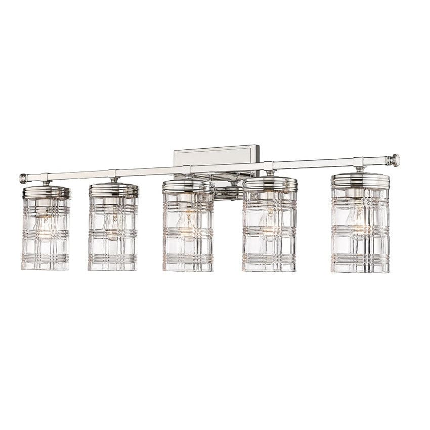 Z-Lite Archer Polished Nickel 5 Light Vanity 344-5V-PN