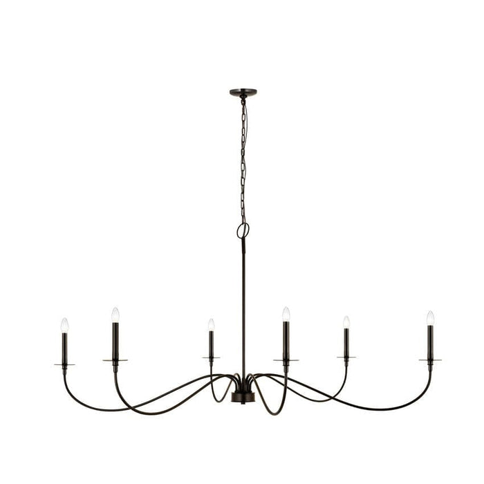 Z-Lite Arrington Matte Black 6 Light Chandelier 2301-63MB