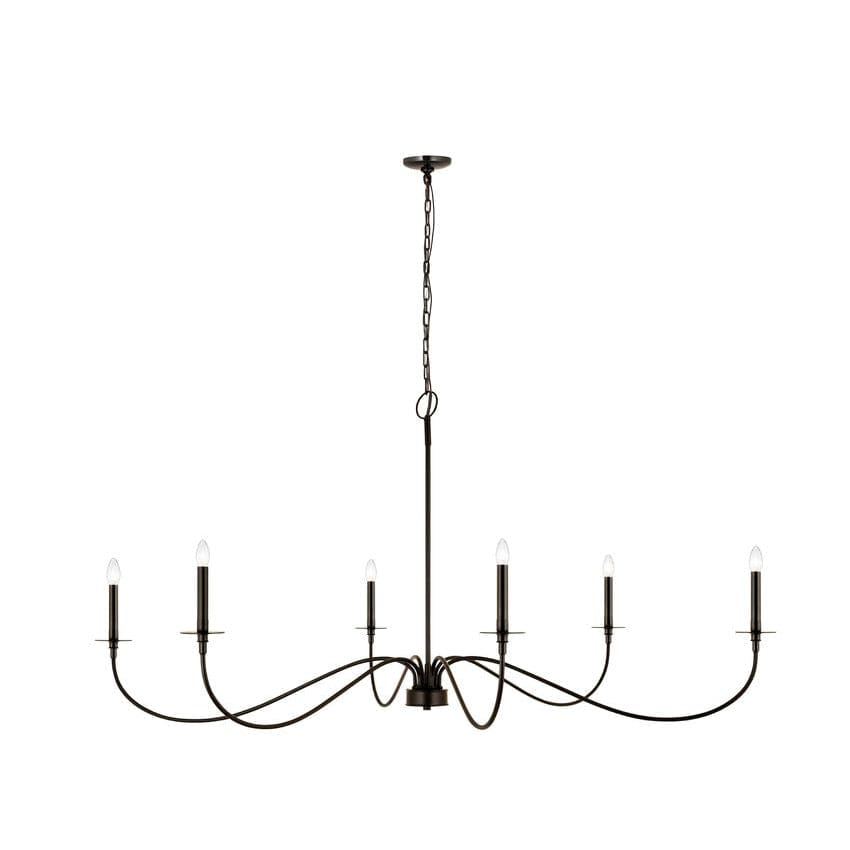 Z-Lite Arrington Matte Black 6 Light Chandelier 2301-63MB