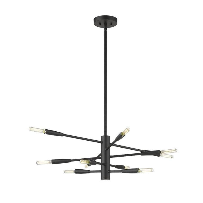 Z-Lite Ascension Matte Black Chandelier 737-10MB - Chandeliers