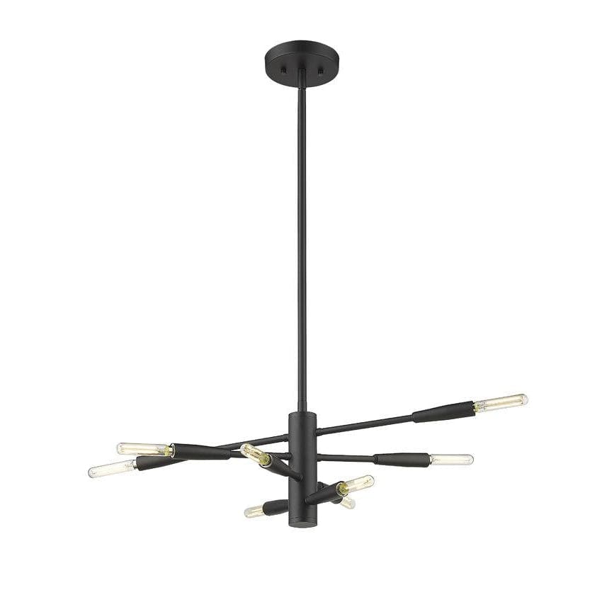 Z-Lite Ascension Matte Black Chandelier 737-8MB - Chandeliers