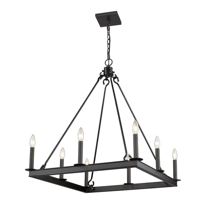 Z-Lite Barclay Matte Black Chandelier 482S-8-26MB - Chandeliers