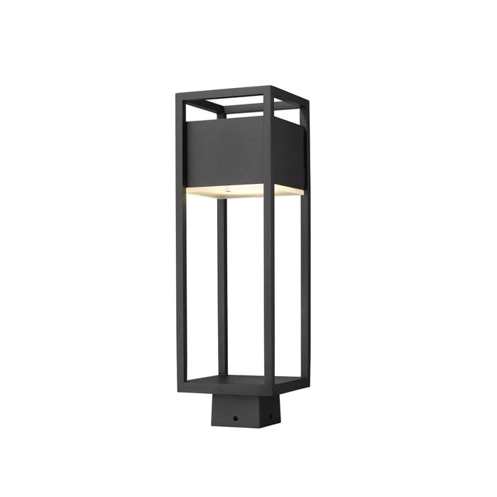 Z-Lite Barwick Black LED Outdoor Post Mount Fixture 585PHMS-BK-LED - Outdoor Post Mount Fixture