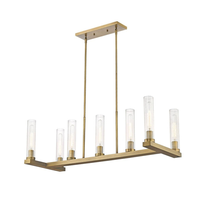 Z-Lite Beau Rubbed Brass 7 Light Island 3031-7L-RB