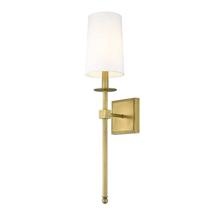 Z-Lite Camila Rubbed Brass Wall Sconce 811-1S-RB-WH - Wall Sconce