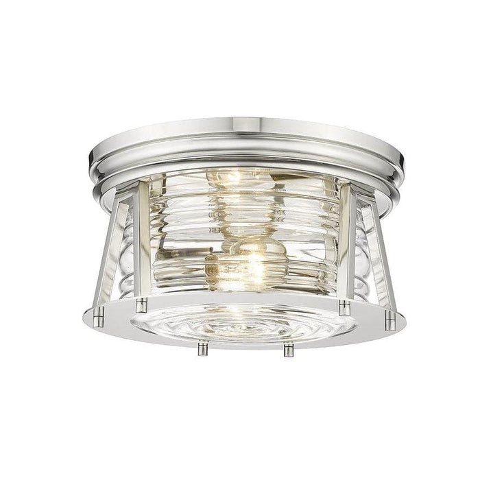 Z-Lite Cape Harbor Polished Nickel Flushmount 491F2-PN - Flushmounts