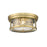 Z-Lite Clarion Rubbed Brass 2 Light Flushmount 493F2-RB