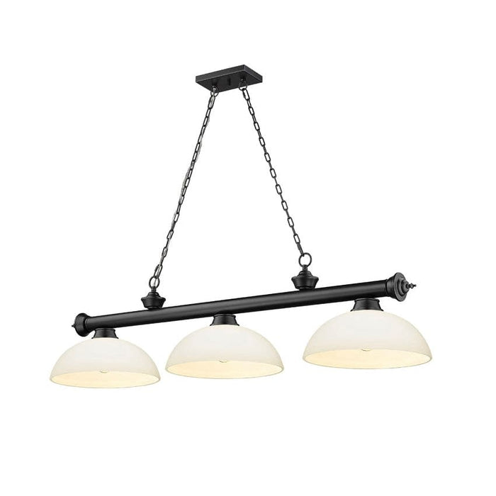Z-Lite Cordon Matte Black 3 Light Billiard 2306-3MB-DMO14