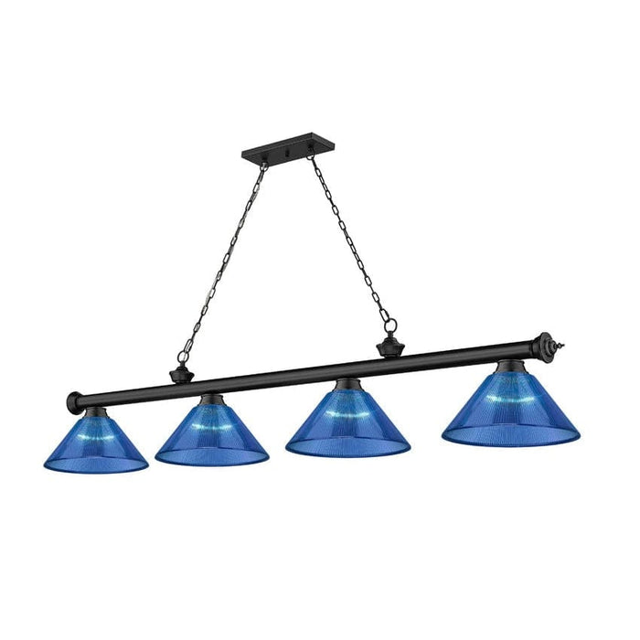 Z-Lite Cordon Matte Black 4 Light Billiard 2306-4MB-ARDB