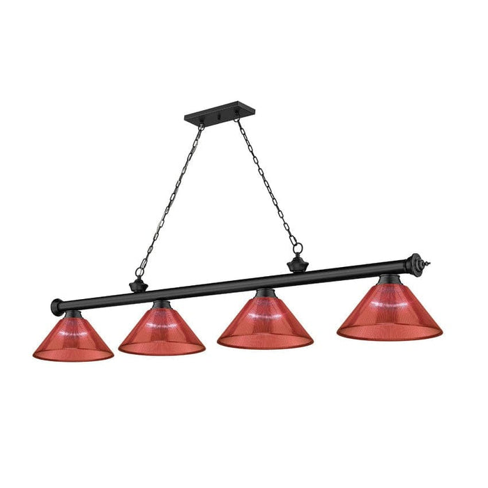 Z-Lite Cordon Matte Black 4 Light Billiard 2306-4MB-PRD