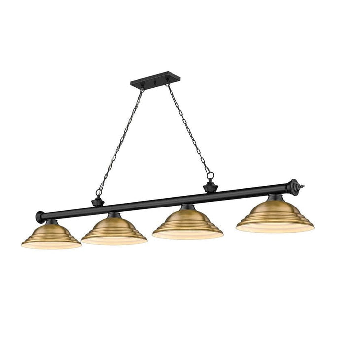 Z-Lite Cordon Matte Black 4 Light Billiard 2306-4MB-SRB