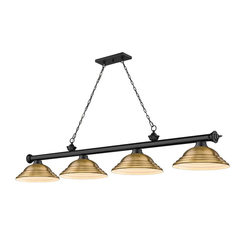Z-Lite Cordon Matte Black 4 Light Billiard 2306-4MB-SRB