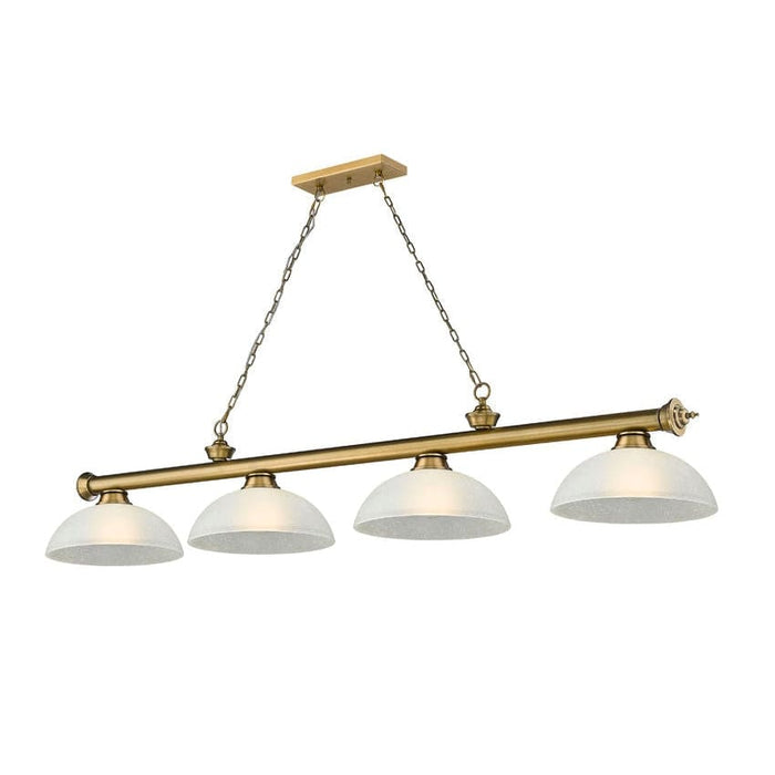 Z-Lite Cordon Rubbed Brass 4 Light Billiard 2306-4RB-DWL14