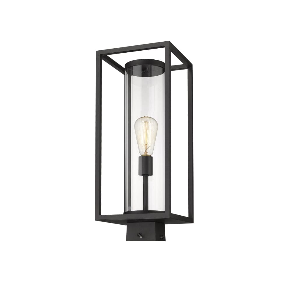 Z-Lite Dunbroch Black Outdoor Post Mount Fixture 584PHMS-BK - Outdoor Post Mount Fixture