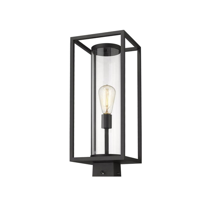Z-Lite Dunbroch Black Outdoor Post Mount Fixture 584PHMS-BK - Outdoor Post Mount Fixture