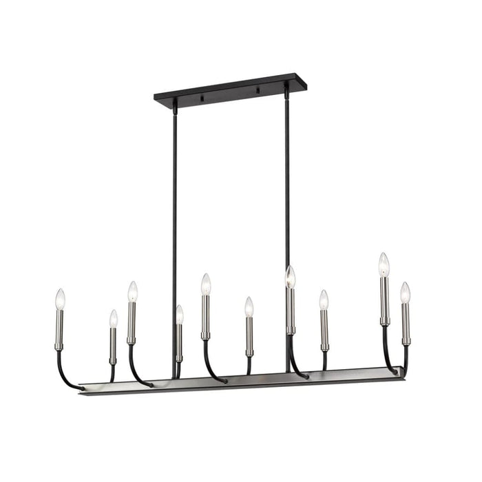 Z-Lite Haylie Matte Black Brushed Nickel Island-Billiard 479-10L-MB-BN - Island/Billiard