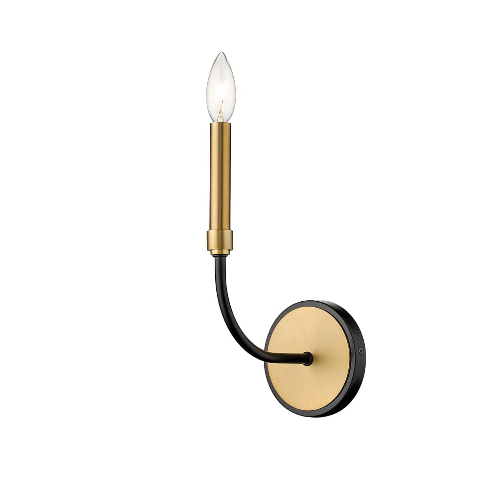 Z-Lite Haylie Matte Black Olde Brass Wall Sconce 479-1S-MB-OBR - Wall Sconces