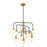 Z-Lite Neutra Matte Black Foundry Brass Chandelier 621-9MB-FB - Chandeliers