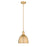 Z-Lite Sawyer Classic Brass 1 Light Pendant 4500P8-CB