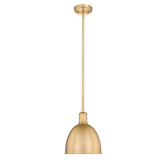 Z-Lite Sawyer Classic Brass 1 Light Pendant 4500P8-CB