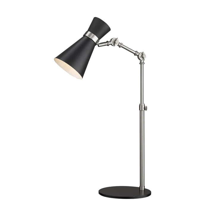 Z-Lite Soriano Matte Black Brushed Nickel Table Lamp 728TL-MB-BN - Table Lamps