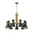 Z-Lite Soriano Matte Black Heritage Brass Chandelier 728-9MB-HBR - Chandeliers