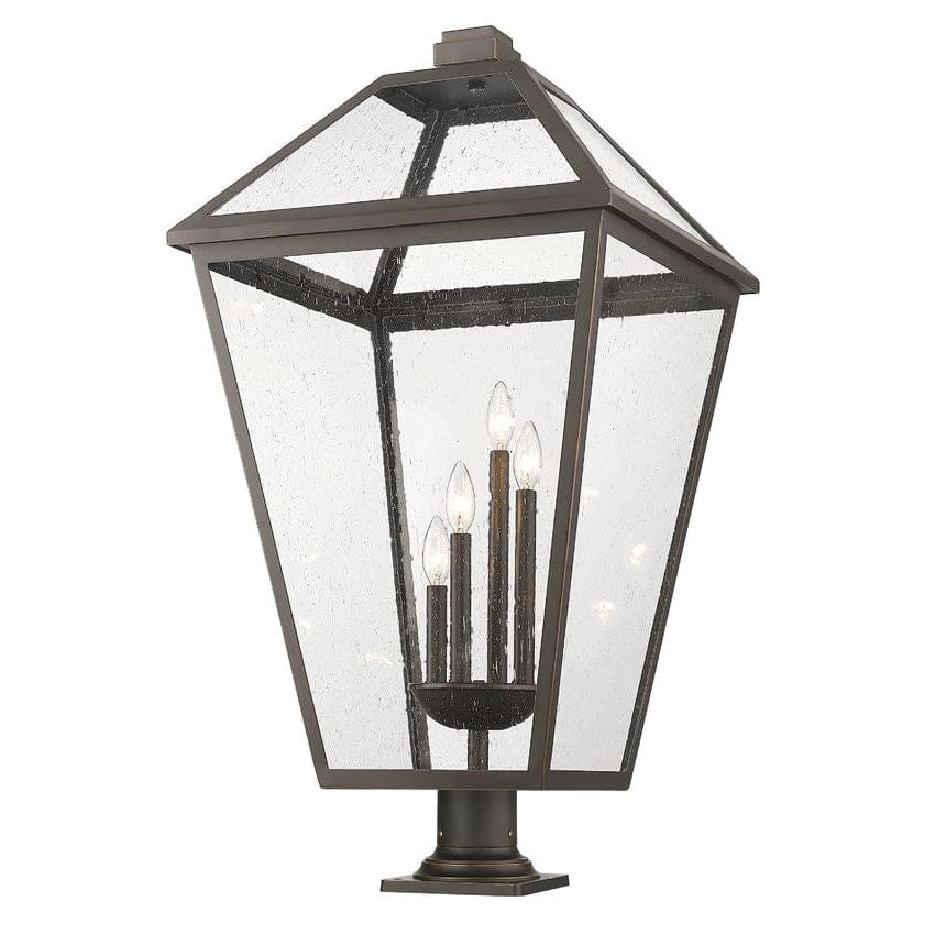 Z-Lite Talbot Oil Rubbed Bronze 4 Light Outdoor Pier Mounted Fixture 579PHXLXR-533PM-ORB
