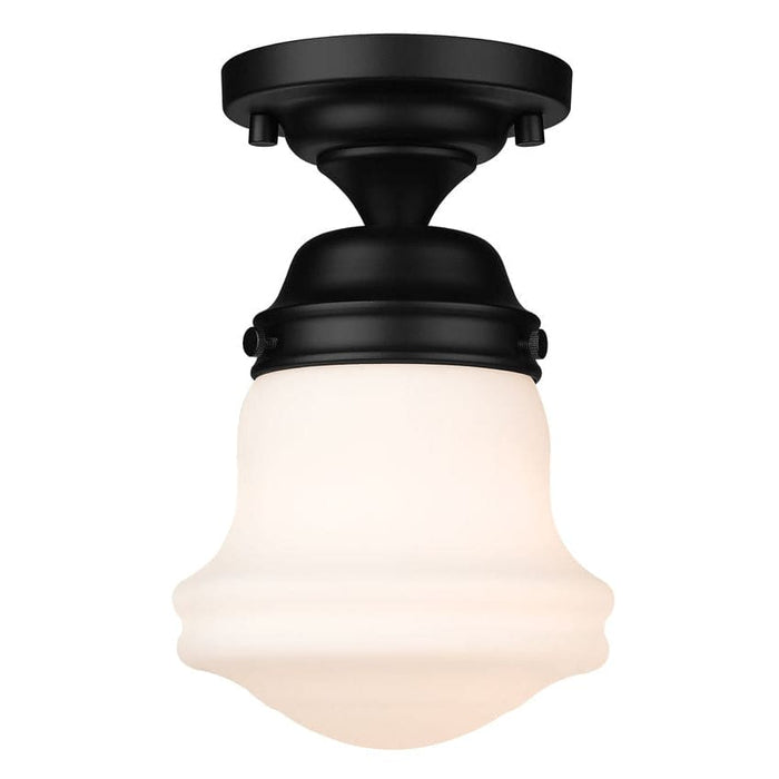 Z-Lite Vaughn Matte Black 1 Light Flush Mount 735F1-MB